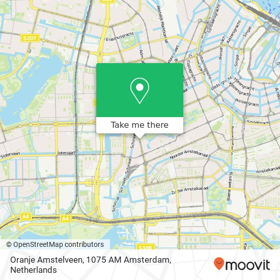 Oranje Amstelveen, 1075 AM Amsterdam map