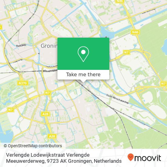 Verlengde Lodewijkstraat Verlengde Meeuwerderweg, 9723 AK Groningen map