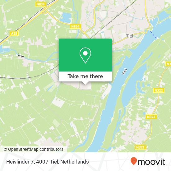 Heivlinder 7, 4007 Tiel map