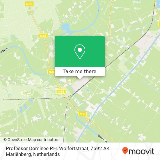 Professor Dominee P.H. Wolfertstraat, 7692 AK Mariënberg map