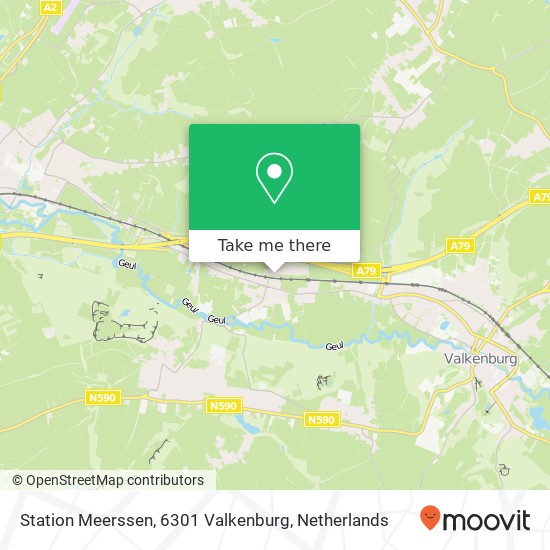 Station Meerssen, 6301 Valkenburg map