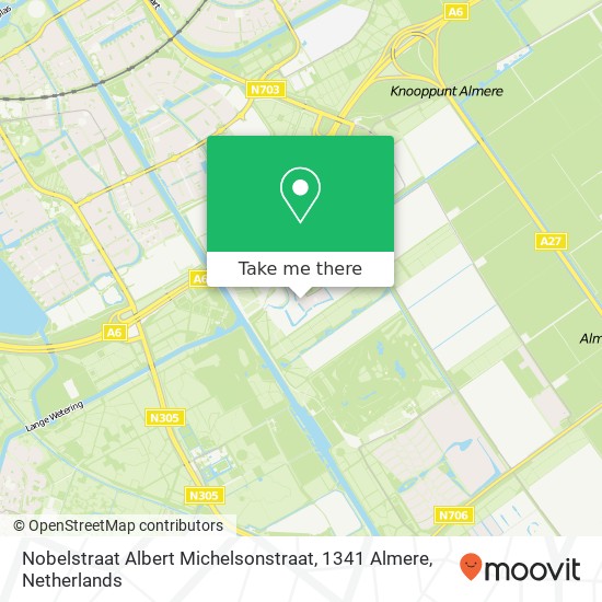 Nobelstraat Albert Michelsonstraat, 1341 Almere Karte