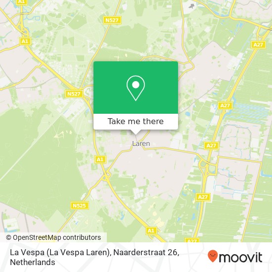 La Vespa (La Vespa Laren), Naarderstraat 26 map