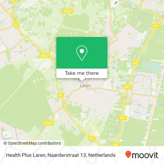 Health Plus Laren, Naarderstraat 13 map