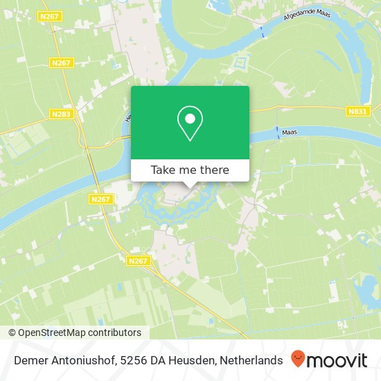 Demer Antoniushof, 5256 DA Heusden map