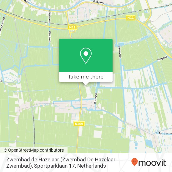 Zwembad de Hazelaar (Zwembad De Hazelaar Zwembad), Sportparklaan 17 map