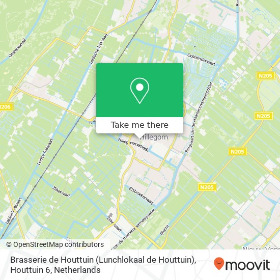 Brasserie de Houttuin (Lunchlokaal de Houttuin), Houttuin 6 map