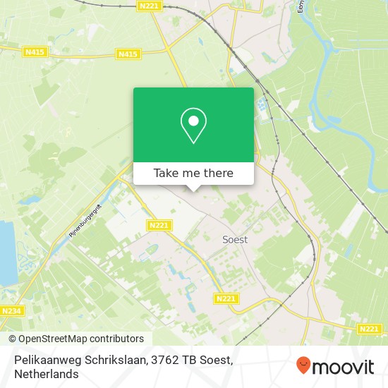 Pelikaanweg Schrikslaan, 3762 TB Soest map