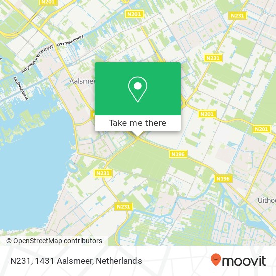 N231, 1431 Aalsmeer map