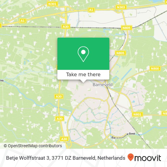 Betje Wolffstraat 3, 3771 DZ Barneveld Karte