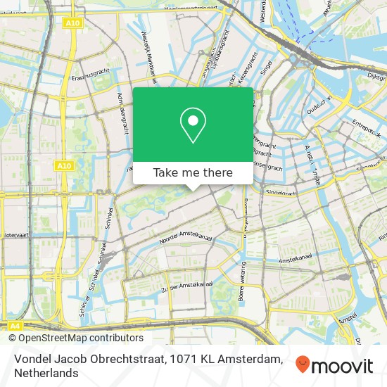 Vondel Jacob Obrechtstraat, 1071 KL Amsterdam map