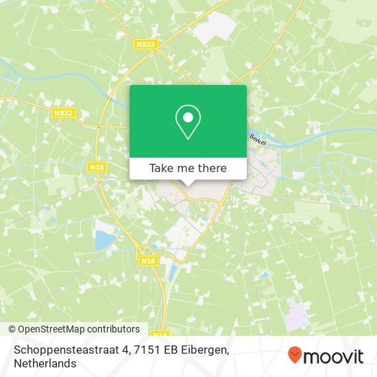 Schoppensteastraat 4, 7151 EB Eibergen map