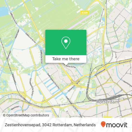 Zestienhovensepad, 3042 Rotterdam map