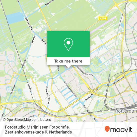 Fotostudio Marijnissen Fotografie, Zestienhovensekade 9 map