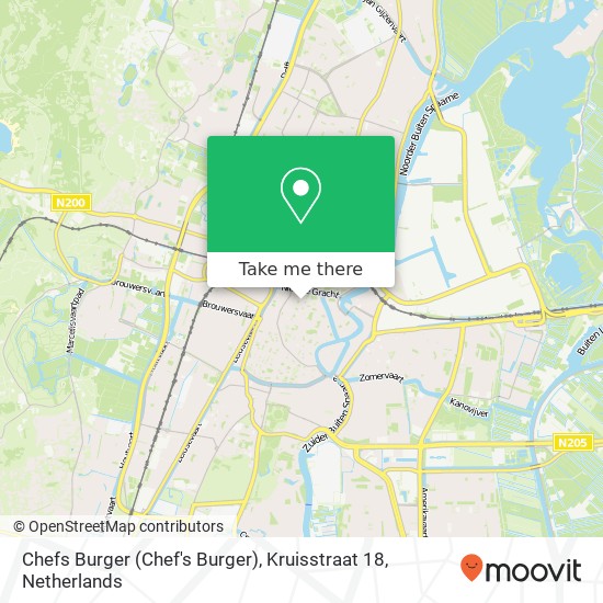 Chefs Burger (Chef's Burger), Kruisstraat 18 map