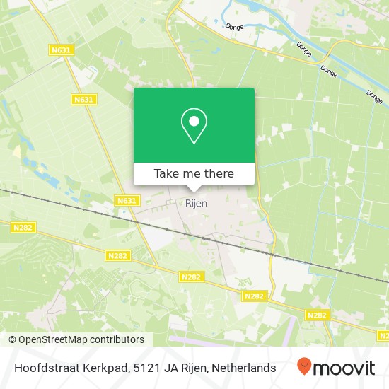 Hoofdstraat Kerkpad, 5121 JA Rijen Karte