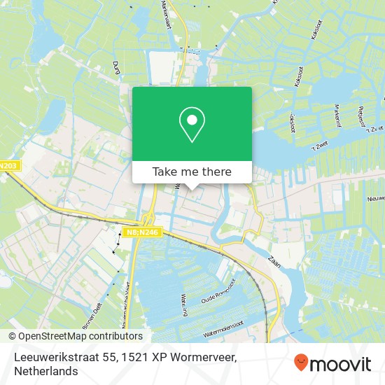 Leeuwerikstraat 55, 1521 XP Wormerveer map