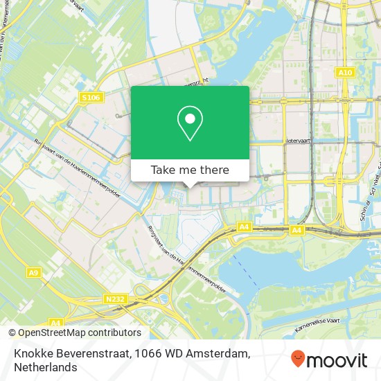Knokke Beverenstraat, 1066 WD Amsterdam map