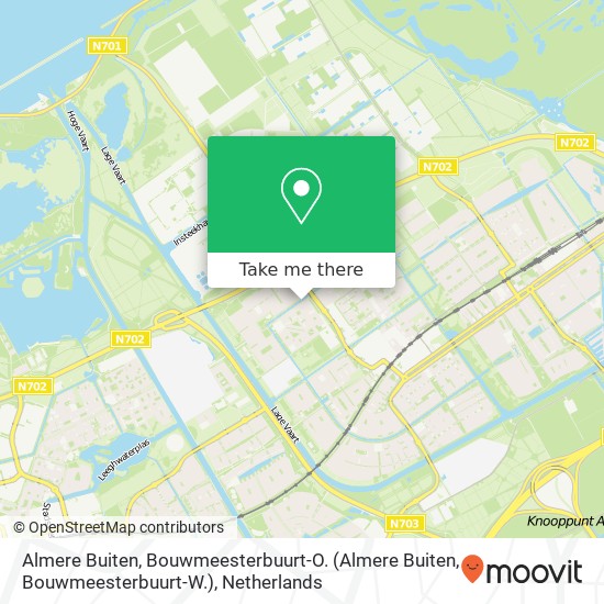 Almere Buiten, Bouwmeesterbuurt-O. map