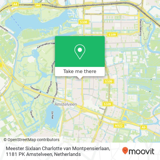 Meester Sixlaan Charlotte van Montpensierlaan, 1181 PK Amstelveen map