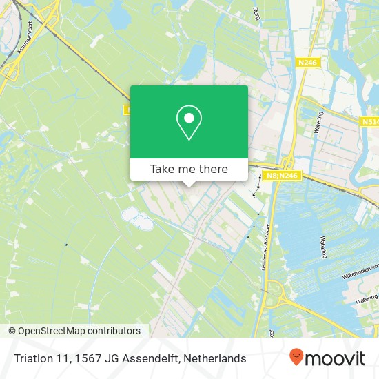 Triatlon 11, 1567 JG Assendelft map