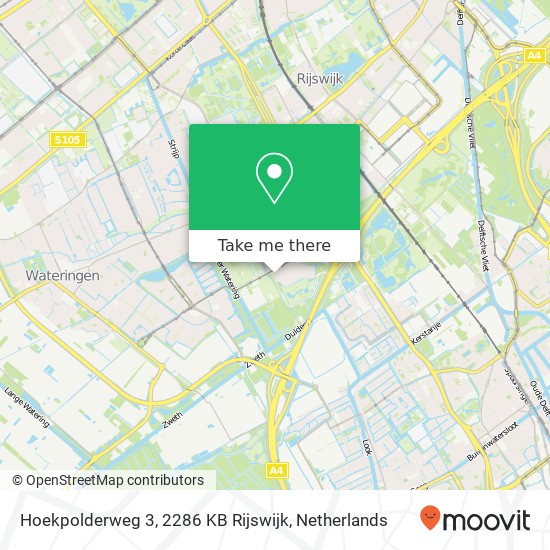 Hoekpolderweg 3, 2286 KB Rijswijk Karte