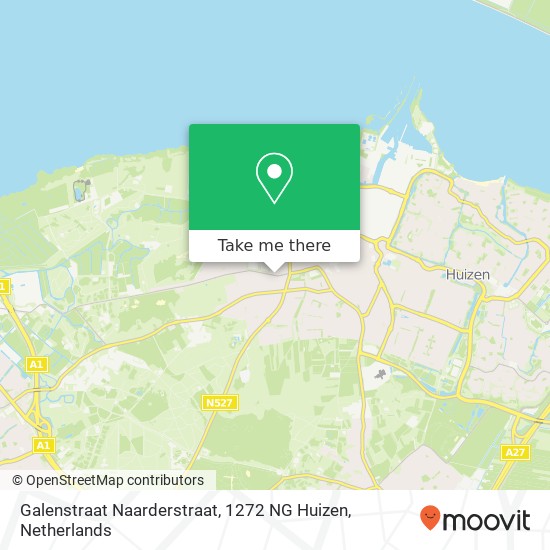 Galenstraat Naarderstraat, 1272 NG Huizen map