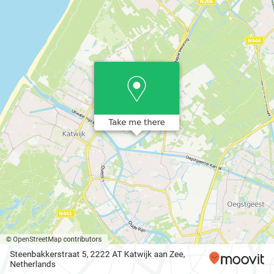 Steenbakkerstraat 5, 2222 AT Katwijk aan Zee map