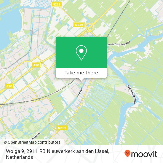 Wolga 9, 2911 RB Nieuwerkerk aan den IJssel Karte