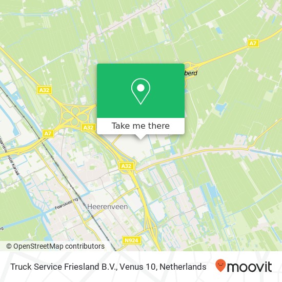 Truck Service Friesland B.V., Venus 10 map