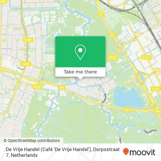 De Vrije Handel (Café 'De Vrije Handel'), Dorpsstraat 7 Karte