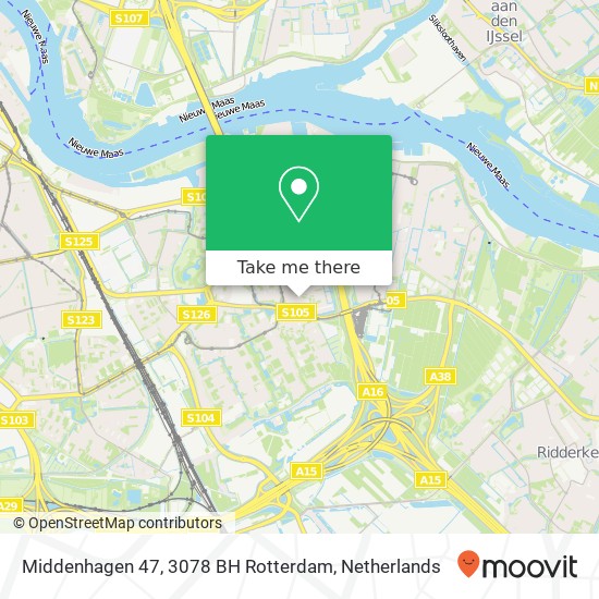 Middenhagen 47, 3078 BH Rotterdam Karte