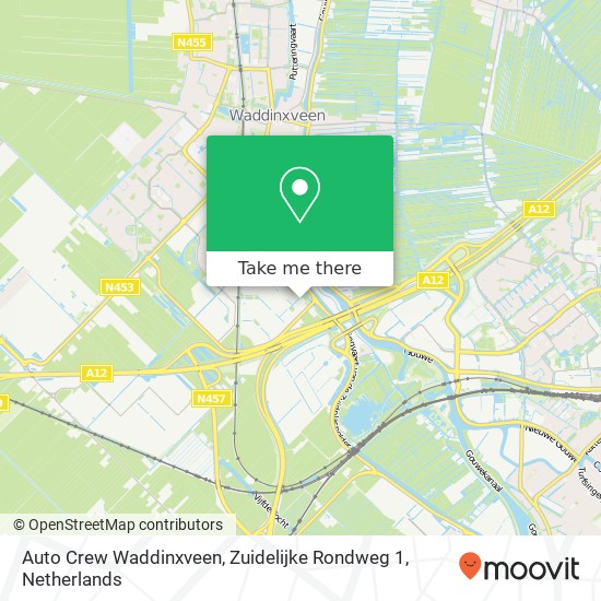 Auto Crew Waddinxveen, Zuidelijke Rondweg 1 Karte