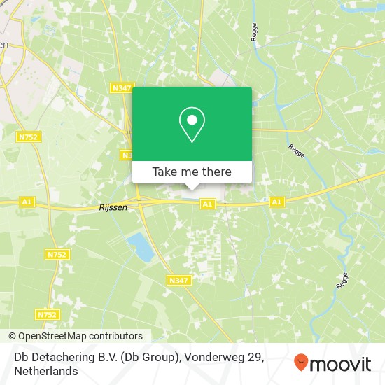 Db Detachering B.V. (Db Group), Vonderweg 29 Karte