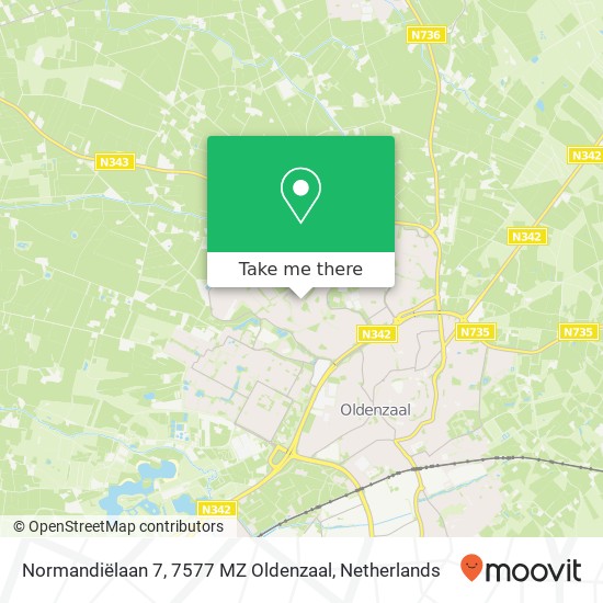 Normandiëlaan 7, 7577 MZ Oldenzaal map