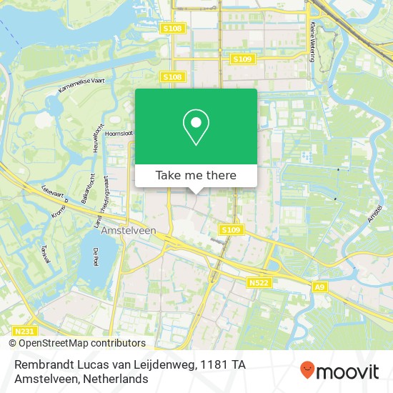 Rembrandt Lucas van Leijdenweg, 1181 TA Amstelveen map