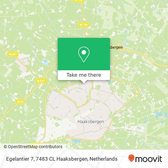Egelantier 7, 7483 CL Haaksbergen map