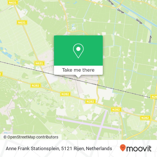 Anne Frank Stationsplein, 5121 Rijen map