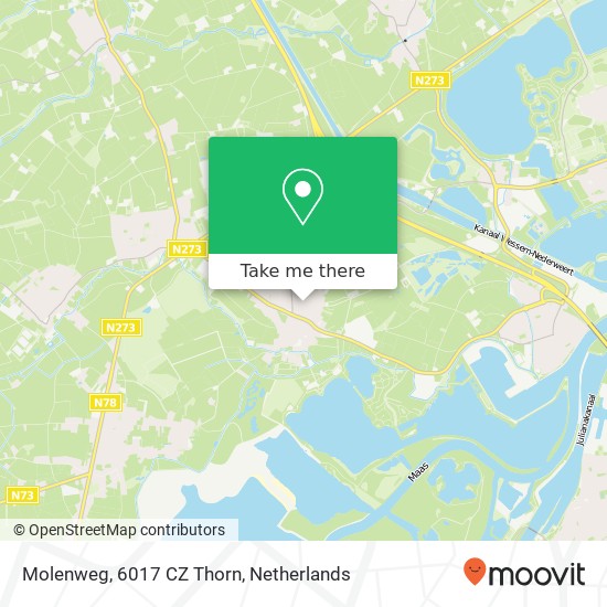 Molenweg, 6017 CZ Thorn Karte