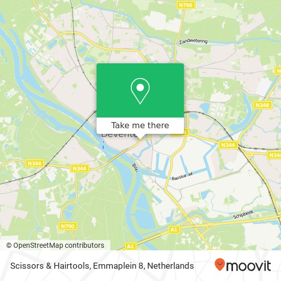 Scissors & Hairtools, Emmaplein 8 map