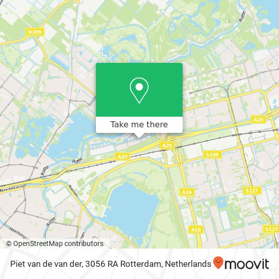 Piet van de van der, 3056 RA Rotterdam map