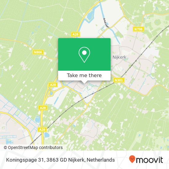 Koningspage 31, 3863 GD Nijkerk map