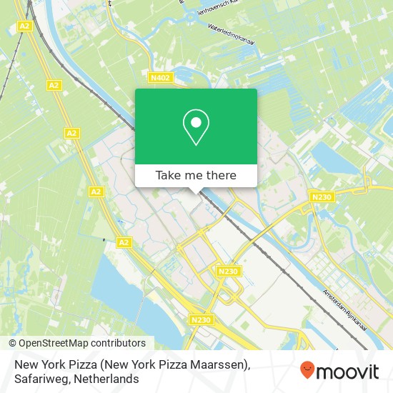 New York Pizza (New York Pizza Maarssen), Safariweg Karte