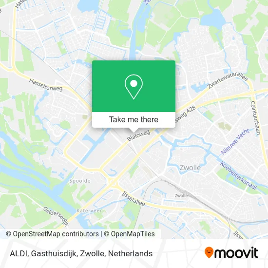 ALDI, Gasthuisdijk, Zwolle map