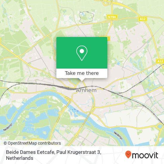 Beide Dames Eetcafe, Paul Krugerstraat 3 map