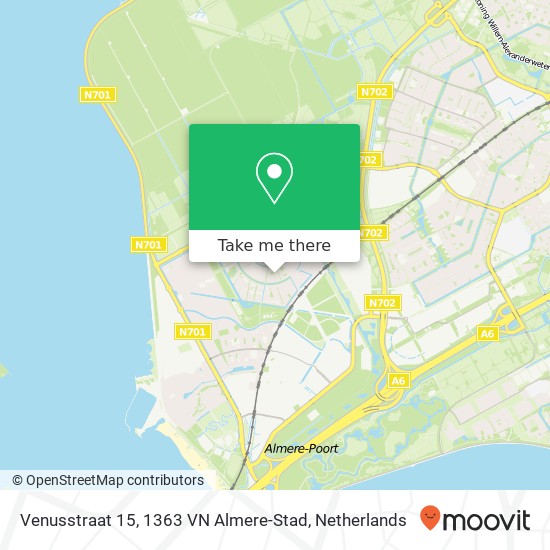 Venusstraat 15, 1363 VN Almere-Stad Karte