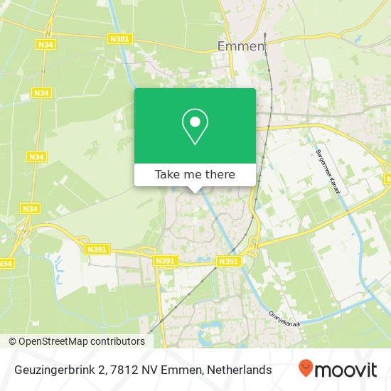 Geuzingerbrink 2, 7812 NV Emmen map