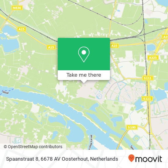 Spaanstraat 8, 6678 AV Oosterhout map