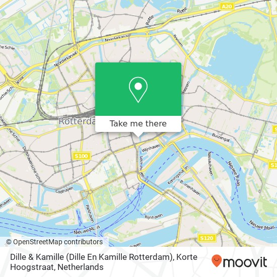 Dille & Kamille (Dille En Kamille Rotterdam), Korte Hoogstraat map