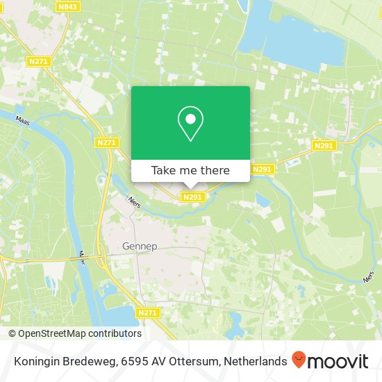 Koningin Bredeweg, 6595 AV Ottersum map